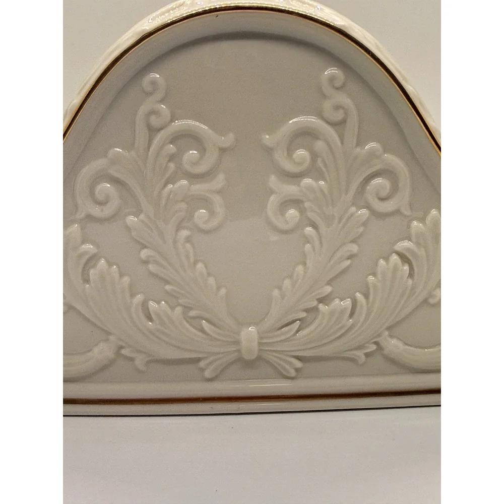 Lenox Grandmillennial French Country Mantel Clock Ivory Porcelain Vintage